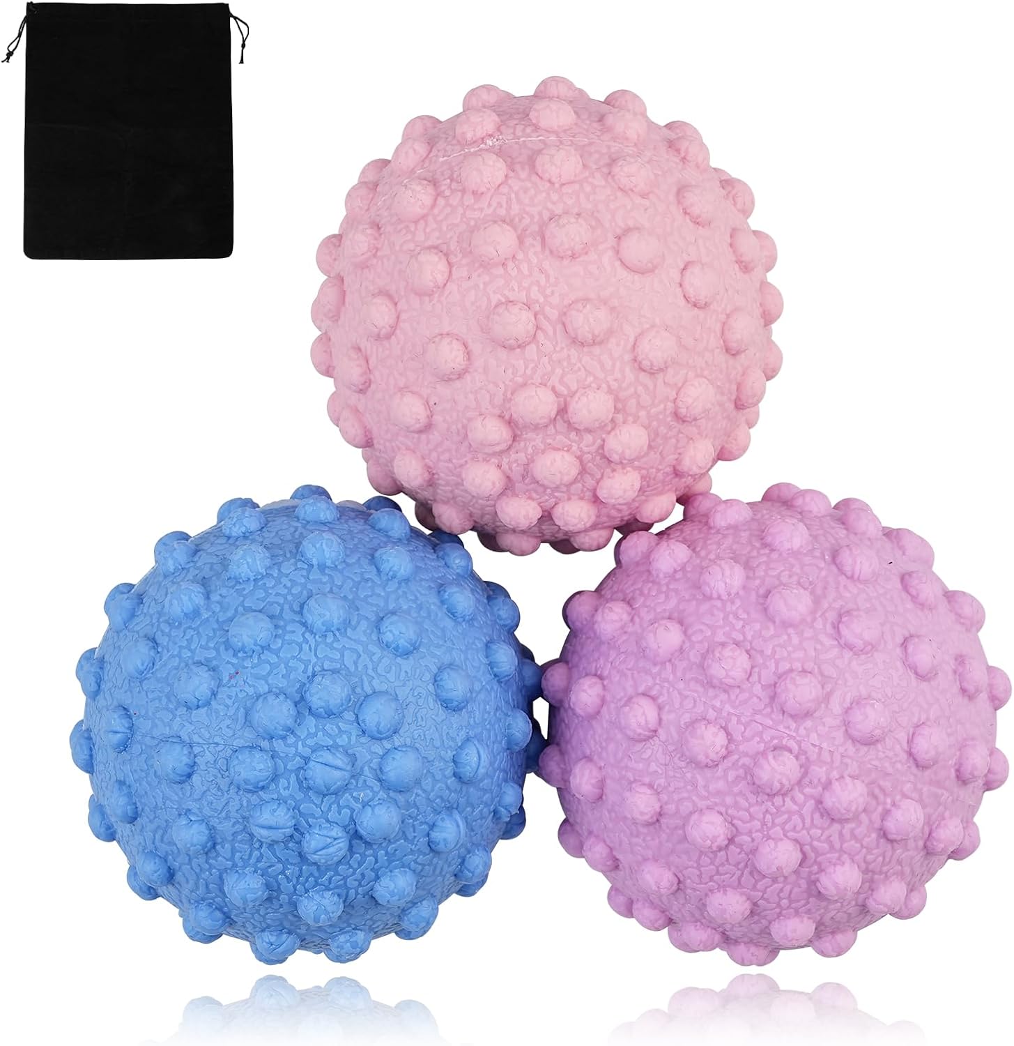 Massage Lacrosse Ball for Sore Muscles, Shoulders, Neck, Back, Foot, Body, Deep Tissue, Trigger Point, Muscle Knots, Yoga and Myofascial Release (Blue)