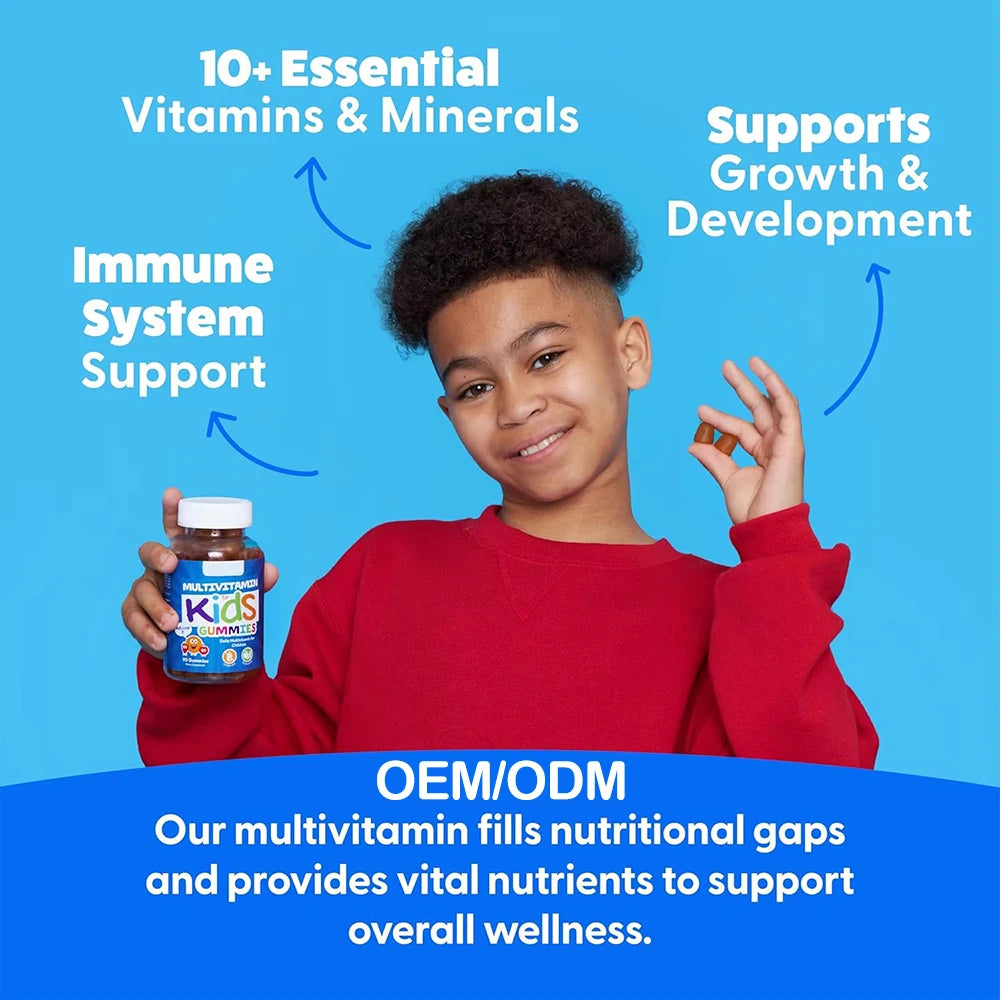 Kids Multivitamin Gummies - Vegan Daily Nutrition Supplement for Children