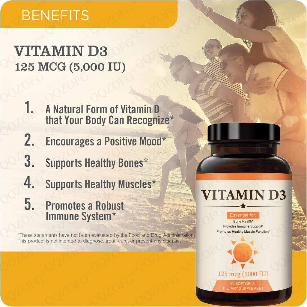 Vitamin D3 Capsules - Daily Wellness Supplement