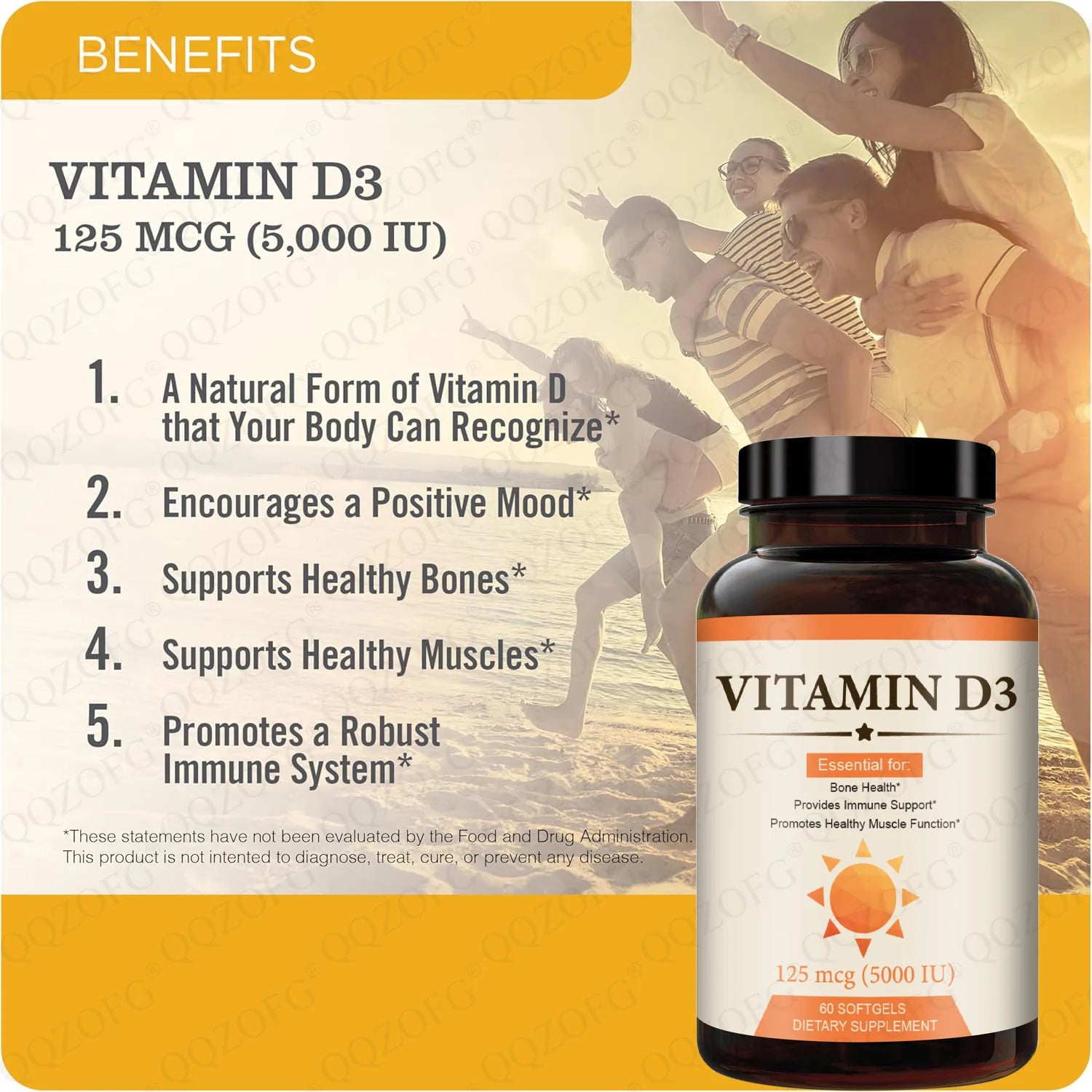 Vitamin D3 Capsules - Daily Wellness Supplement