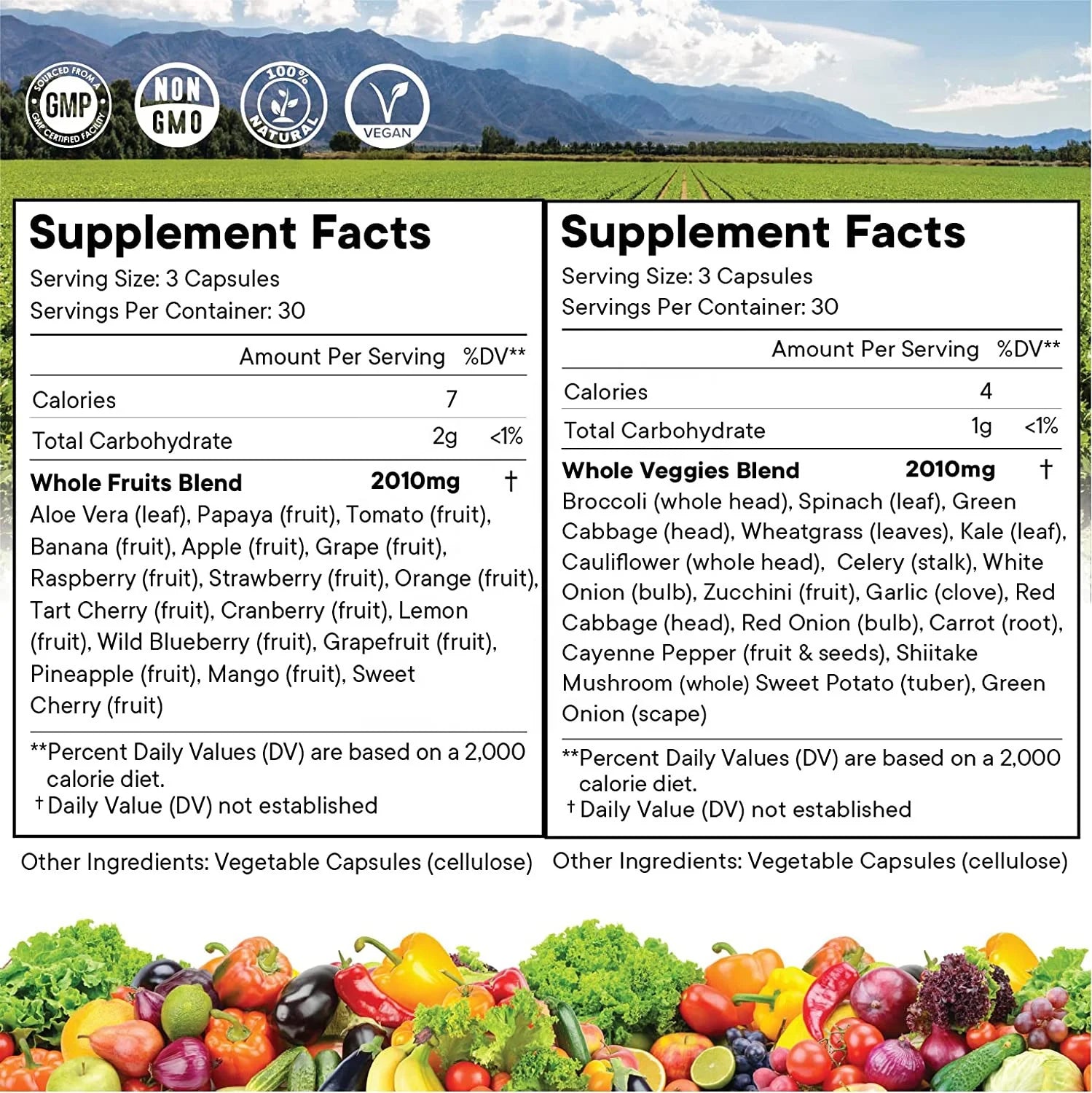 Fruit & Vegetable Superfood Capsules for Daily Nutritional Support