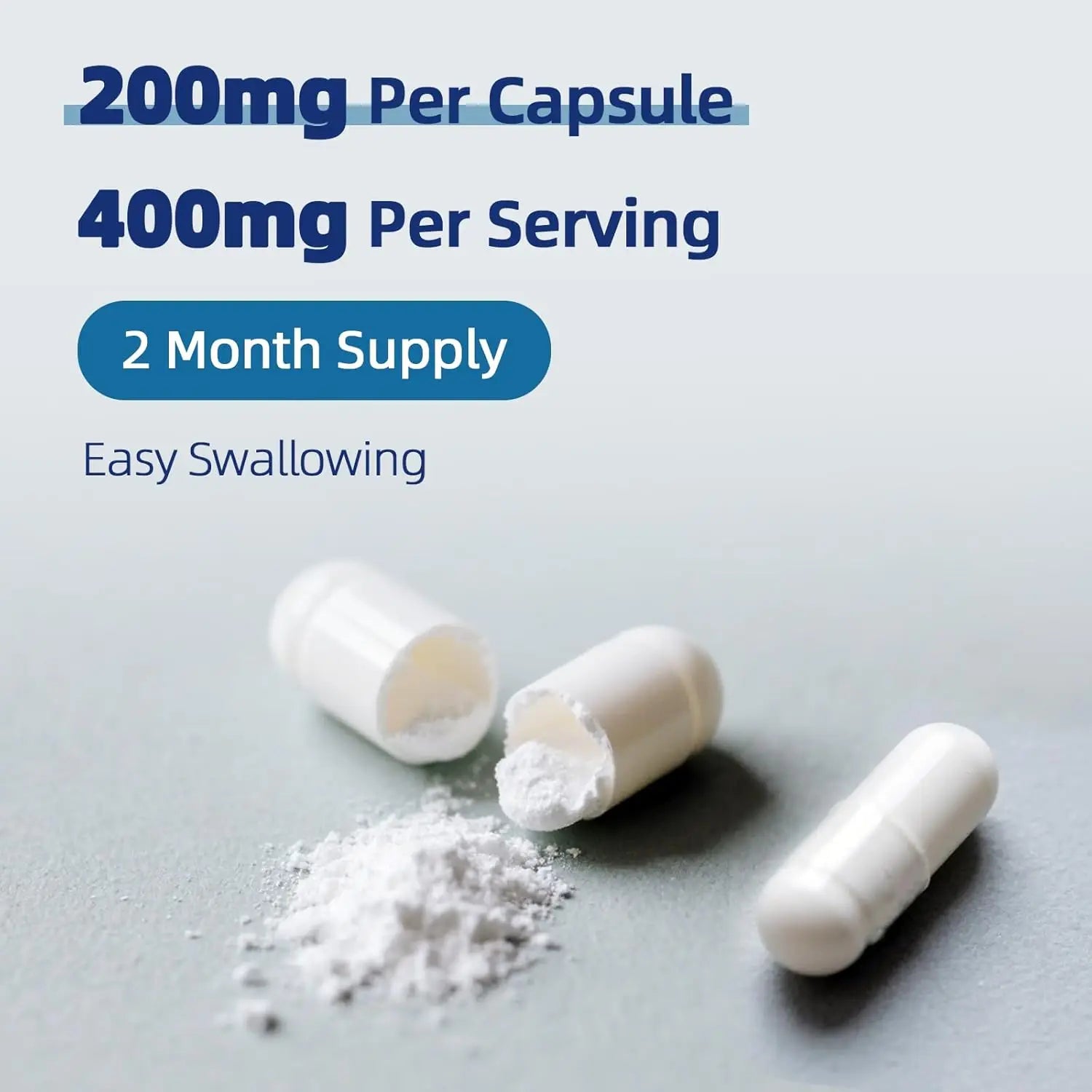 Magnesium Citrate 400mg Capsules - Pure Magnesium Daily Wellness Supplement