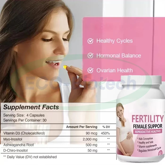 Women's Folic Acid Capsules - Vitamin B9 Daily Nutrition Supplement