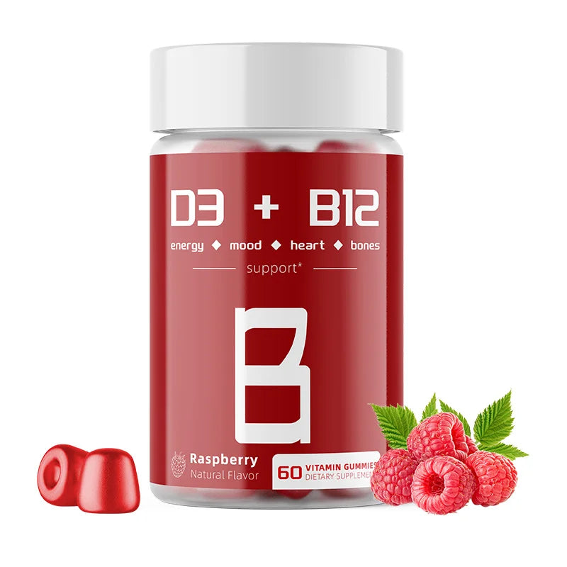 D3 + B12 Vegan Vitamin Gummies for Daily Wellness Support
