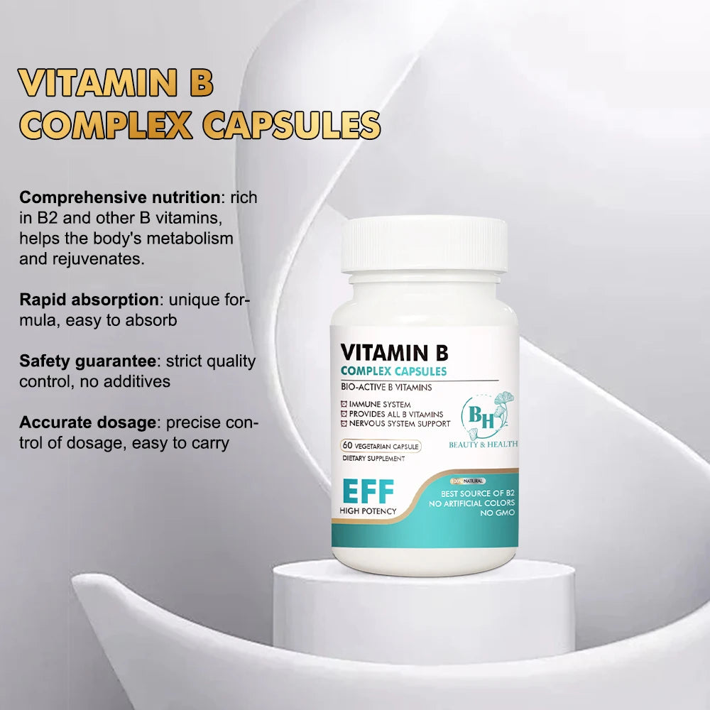 Vitamin B Complex Capsules - Daily Nutrition Supplement