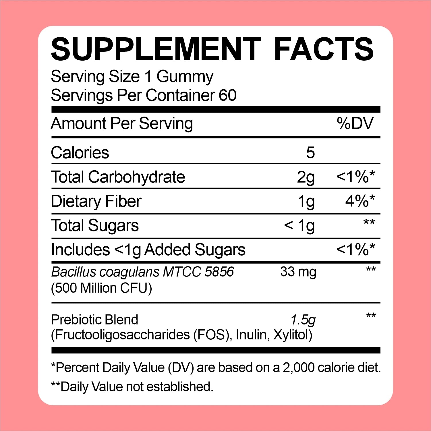 Probiotic + Prebiotic Fiber Gummies for Daily Digestive Support