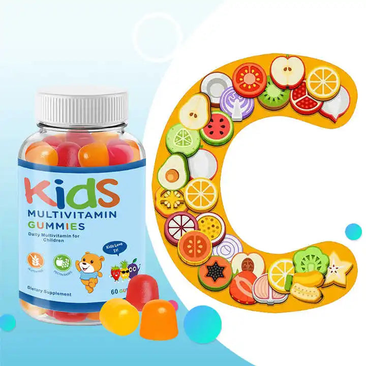 Sugar-Free Kids Multivitamin Gummies with DHA - Children's Daily Nutrition Supplement