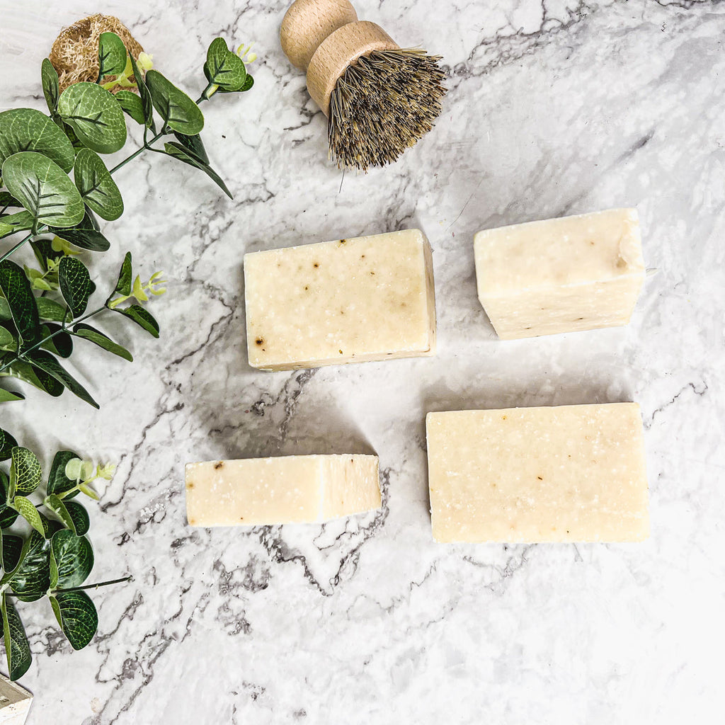 Spearmint Basil Body Scrub Sea Salt Oatmeal Exfoliant Refreshing Peppermint Leaves 8 Oz