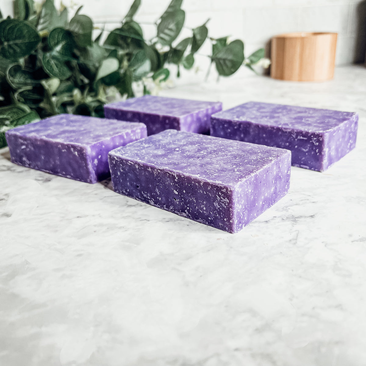 Lavender Oakmoss Sea Salt Body Scrub - Exfoliating Natural Olive Oil
