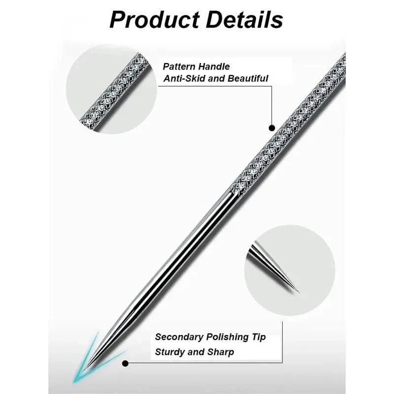 Acne Removal Tools Pimple Blackhead Remover Facial Pore Cleaner Stainless Steel with case - Skin Care tools