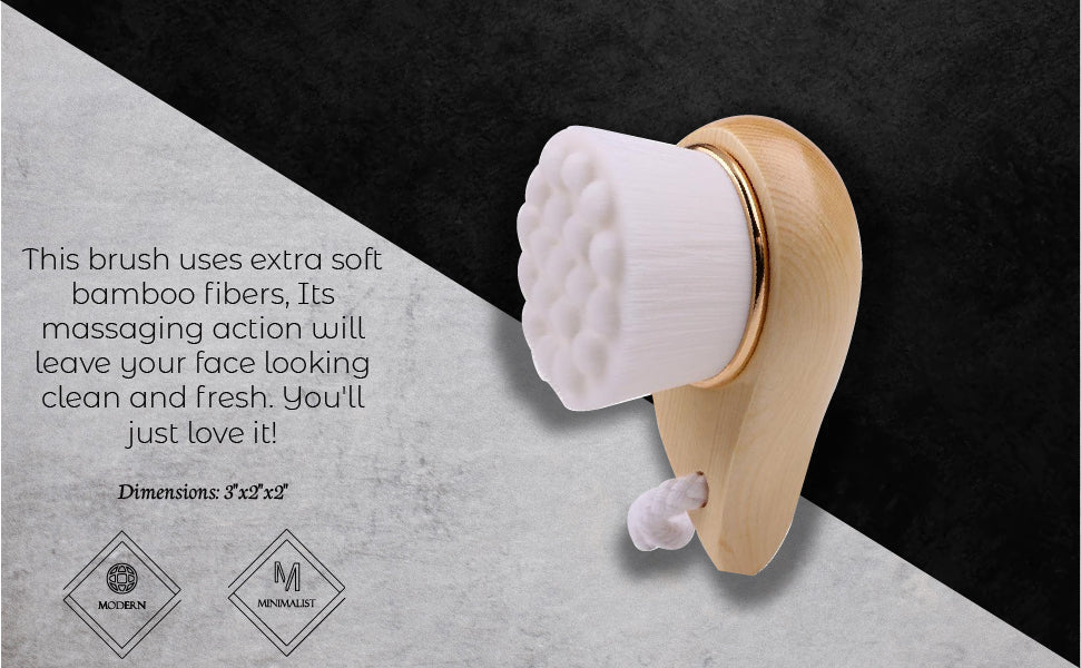 Bamboo Facial Exfoliating Brush Soft Superfine Fibers Pore Cleansing Brighten