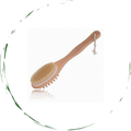 Bath Body Massage Brush Long Handle Wooden Dry Bristle Exfoliating Spa