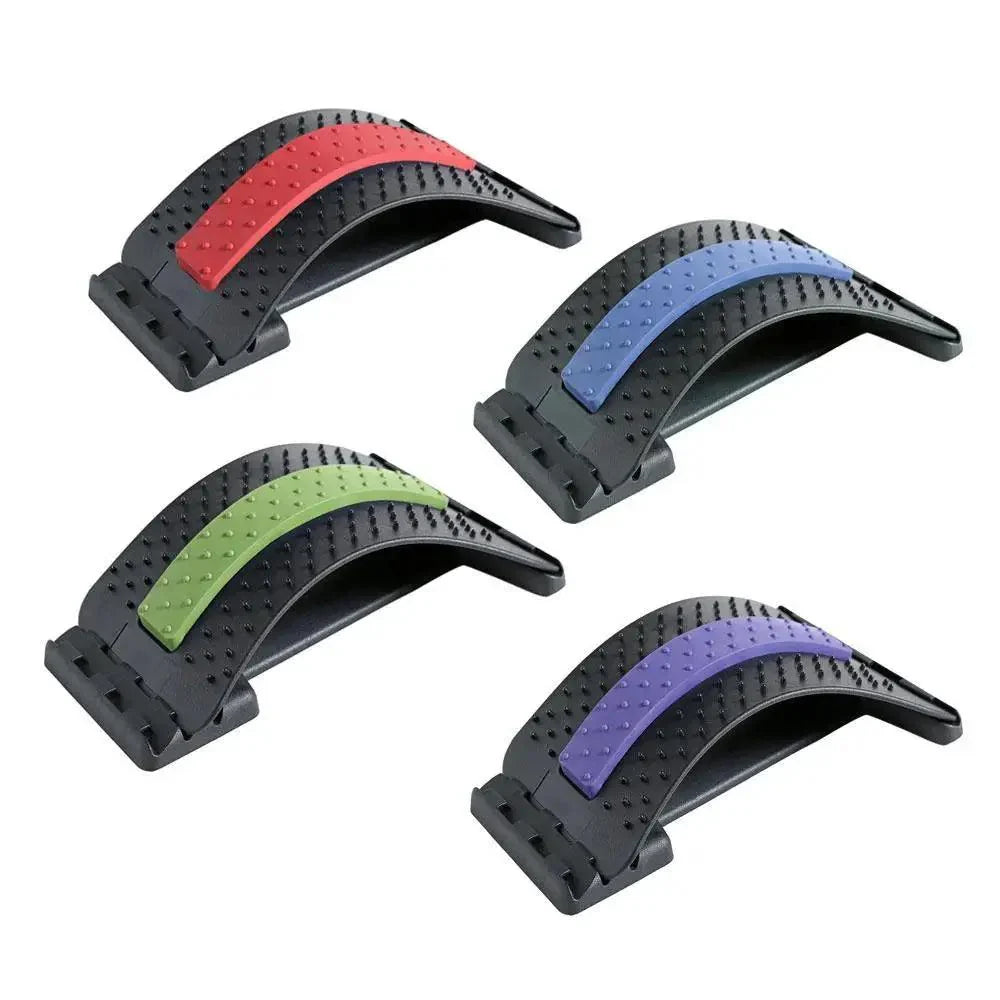 Black Purple Back Stretching Device Muscle Back Massage Relax Stretcher Posture Therapy Back Stretch Spine Pain Relief Stretcher Support Lower And Upper Muscle Pain Relief