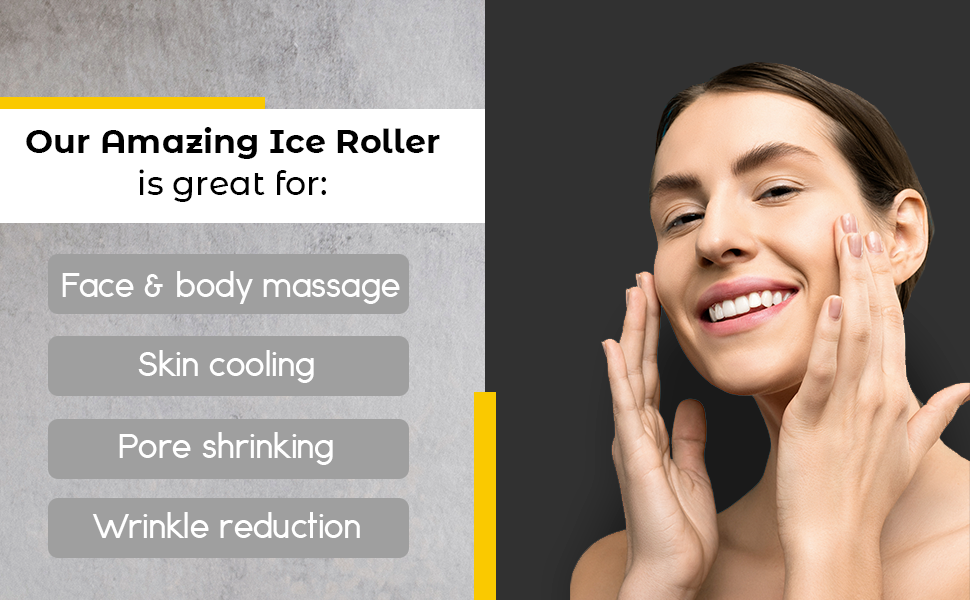 Body Massage Ice Roller - Facial And Body Cooling Roller For Tightening