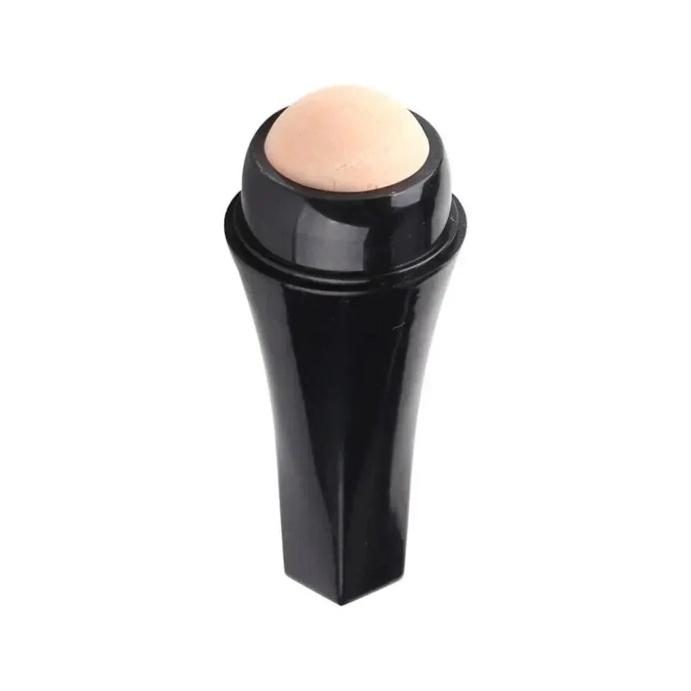 Natural Reusable Oil Resistant Facial Tool Roller Oil Control Rolling Stone Women Makeup Face Skin Care Tool Facial Cleaning Oil Absorption Roller On Ball Suitable for Traveling At Home Or Going Conduct For Facial Massage