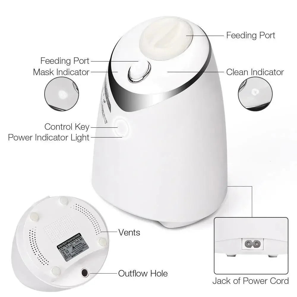Premium Intelligent Facial Mask Maker for Collagen Fruit Vegetable Automatic Face Cream Making Facial Cream Maker Machine, Professional Facial Mask Machine Collagen Fruit Vegetable Automatic Facial Care Masks Maker Machine with Human Voice Reminder