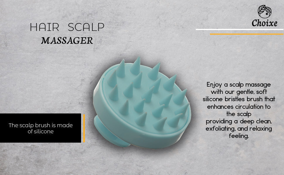 Scalp Massager Brush Silicone Soft Bristles Deep Clean Exfoliating Travel Size