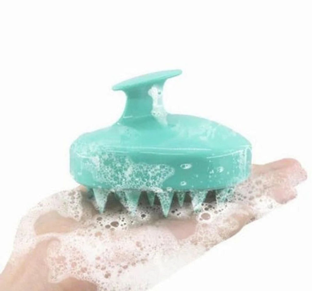Scalp Massager Brush Silicone Soft Bristles Deep Clean Exfoliating Travel Size