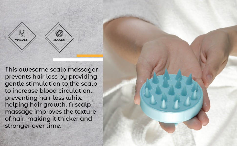 Scalp Massager Brush Silicone Soft Bristles Deep Clean Exfoliating Travel Size